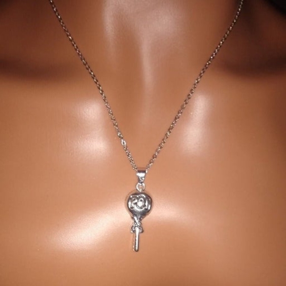 Tootsie Pop Necklace, Lollypop, Sucker Necklace, 18 inch chain - Picture 2 of 6